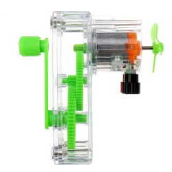 Handheld Manual Electricity DC Crank Generator Mini Fan Science Experiment Model Kit Handheld Manual Electricity DC Crank Generator Mini Fan Science Experiment Model Kit