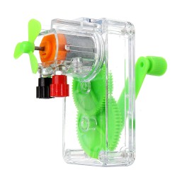 Handheld Manual Electricity DC Crank Generator Mini Fan Science Experiment Model Kit Handheld Manual Electricity DC Crank Generator Mini Fan Science Experiment Model Kit