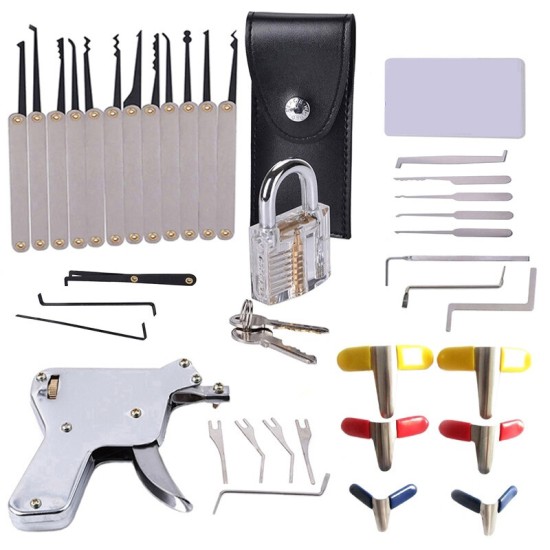 37Pcs Powerful Locksmith's Tools Kit Combination Lock Pick Hook and Lock Pick Tool