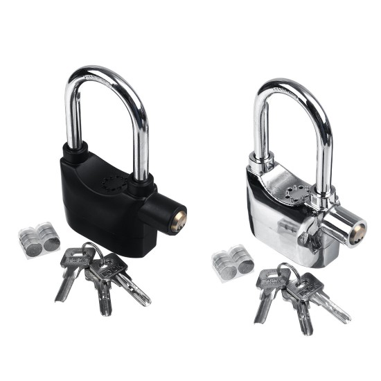 110db Alarm Padlock High Security Sirens Lock For Motorcycle Bike Bicycle Home