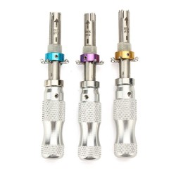 3Pcs Tubular 7 Pins Lock Pick Tools with Transparent 7 Pin Tubular Lock Cylinder Locksmith Tools 3Pcs Tubular 7 Pins Lock Pick Tools with Transparent 7 Pin Tubular Lock Cylinder Locksmith Tools