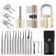 5/19/25PCS Unlocking Locksmith Practice Lock Pick Key Extractor Padlock Lockpick Tool Kits