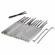 12pcs Unlocking Lock Pick Set + 10pcs Key Extractor Set +1pc Transparent Practice Padlock