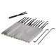 Transparent Practice Padlock with 12pcs Unlocking Lock Picks Set Key Extractor Tools