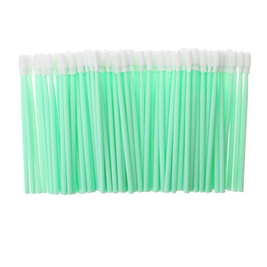 100Pcs Polyester Swab Sticks Microfiber Cleaning Head Swab For Solvent Printer Optical Equipment