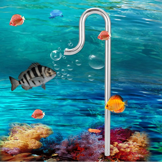 Aquarium Water Surface Skimmer Filter Tube Stainless Steel Inflow Outflow Water Pipe