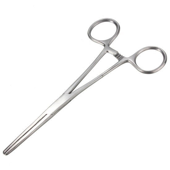 Hemostat Forceps Straight Curved Stainless Steel Locking Clamp