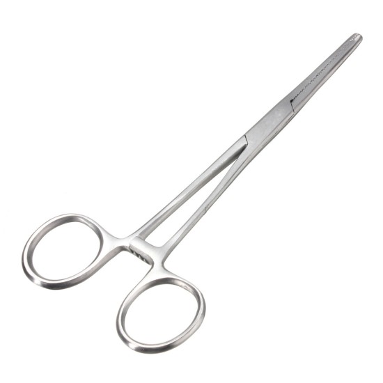 Hemostat Forceps Straight Curved Stainless Steel Locking Clamp