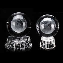 Moon Crystal Ball With Light Effect Base 3D Engraving Colorful Ornaments Crafts Desktop Decorations Moon Crystal Ball With Light Effect Base 3D Engraving Colorful Ornaments Crafts Desktop Decorations