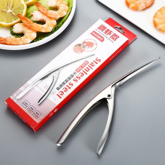 304 Stainless Steel Peeling Shrimp Artifact Practical Peeling Shrimp Pliers Open Shrimp Peeling Skin Shrimp Shrimp Crayfish Kitchen Gadgets Tool