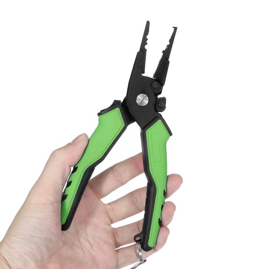 Portable Aluminum Alloy Fishing Grip Fishing Pliers Split Ring Cutters Line Hook Recover Fishing Tackle