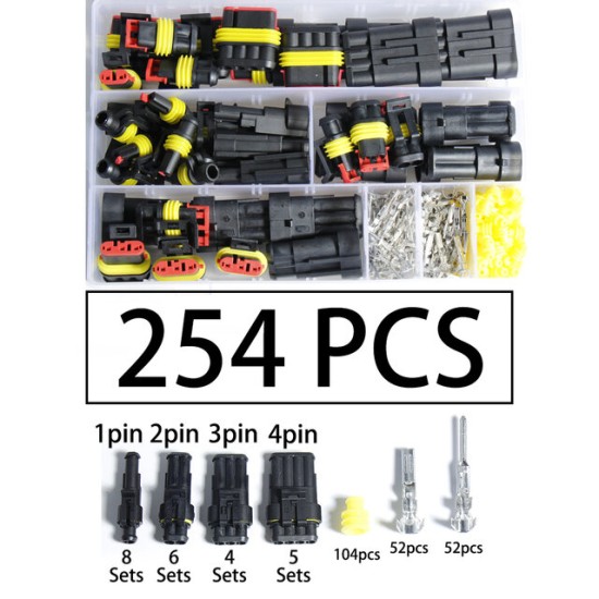 SN-48B Car Electrical Wire Connector Plug Automotive Waterproof 1/2/3/4 Pin Motocycle Truck Harness Male Female Crimping Pliers