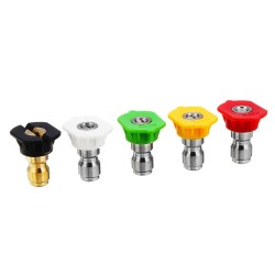 0 15 25 40 Degree Soap Quick Release Connect Jet Power Spray Wash Nozzle Tip Set 0 15 25 40 Degree Soap Quick Release Connect Jet Power Spray Wash Nozzle Tip Set