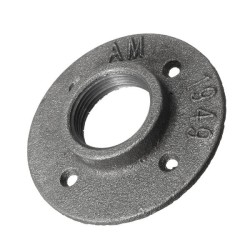 1-1/2 Inch Malleable Iron Floor Flange Steel Iron Pipe Fitting Wall Mount 1-1/2 Inch Malleable Iron Floor Flange Steel Iron Pipe Fitting Wall Mount