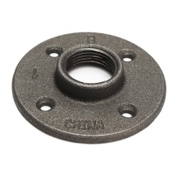 1 Inch Reinforced Black Flange Iron Pipe Floor Fitting Plumbing Threaded Flange 1 Inch Reinforced Black Flange Iron Pipe Floor Fitting Plumbing Threaded Flange