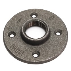 1 Inch Reinforced Black Flange Iron Pipe Floor Fitting Plumbing Threaded Flange 1 Inch Reinforced Black Flange Iron Pipe Floor Fitting Plumbing Threaded Flange