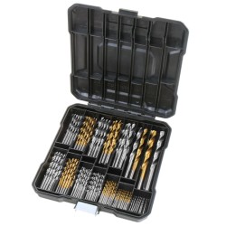100/130pcs HSS Twist Drill Bit Set Titanium-Coated Drill Bits Woodworking Masonry Drill for Wood Steel 100/130pcs HSS Twist Drill Bit Set Titanium-Coated Drill Bits Woodworking Masonry Drill for Wood Steel