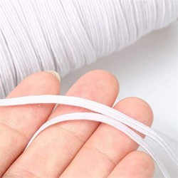 100/160 Yards DIY Elastic Band Sewing Crafting Making Braided Cords Knit White 100/160 Yards DIY Elastic Band Sewing Crafting Making Braided Cords Knit White