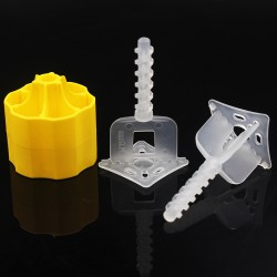 100Pcs Reusable Tile Leveling System Levelers Caps Spacers Wall Floors Tools 100Pcs Reusable Tile Leveling System Levelers Caps Spacers Wall Floors Tools