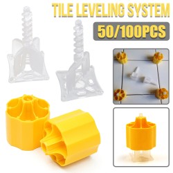 100Pcs Reusable Tile Leveling System Levelers Caps Spacers Wall Floors Tools 100Pcs Reusable Tile Leveling System Levelers Caps Spacers Wall Floors Tools
