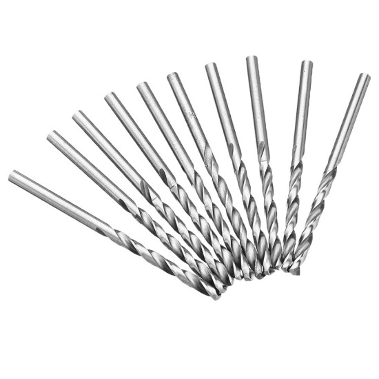 10Pcs 2.2-4.0mm Drill Bit HSS High Speed Steel Straight Shank Twist Drill Bit For Hand Twist Drill