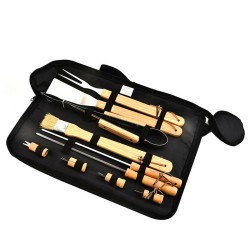 10Pcs BBQ Tools Set Barbecue/Grilling Utensil Kit Scraper Fork Brush Clip 10Pcs BBQ Tools Set Barbecue/Grilling Utensil Kit Scraper Fork Brush Clip