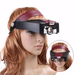 10X Lighted Magnifying Glass Headset Head Magnifier Adjustable-Headbrand 10X Lighted Magnifying Glass Headset Head Magnifier Adjustable-Headbrand