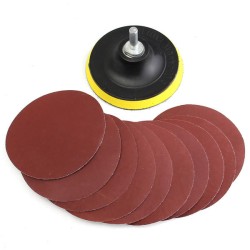 10pcs 4 Inch 1000 Grit Sandpaper with Backer Pad and Drill Adapter 10pcs 4 Inch 1000 Grit Sandpaper with Backer Pad and Drill Adapter