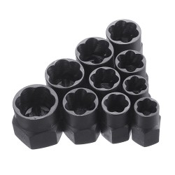 10pcs Damaged Nut Bolt Extractor Repair Kit Metric Broken Bolt Remover Stud Extractor 10pcs Damaged Nut Bolt Extractor Repair Kit Metric Broken Bolt Remover Stud Extractor