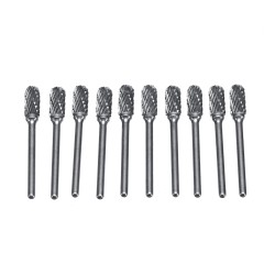 10pcs Double-striped Tungsten Steel Solid Carbide Burrs Rotary File Tools Drill Bits Kit 10pcs Double-striped Tungsten Steel Solid Carbide Burrs Rotary File Tools Drill Bits Kit