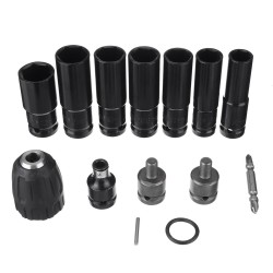 10pcs Electric Wrench Screwdriver Hex Socket Head Kits Set for Impact Wrench Drill 10pcs Electric Wrench Screwdriver Hex Socket Head Kits Set for Impact Wrench Drill