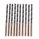 10pcs High Speed Steel Titaniium Coated Drill Bit Set Hexx Shank Φ 3.0- Φ 4.5