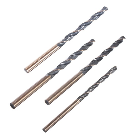 10pcs High Speed Steel Titaniium Coated Drill Bit Set Hexx Shank Φ 3.0- Φ 4.5