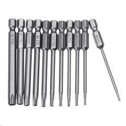 10pcs TT6-TT40 Torx Head Screwdriver Bit 75mm Hex Shank Power Drill Screwdriver Bits Set 10pcs TT6-TT40 Torx Head Screwdriver Bit 75mm Hex Shank Power Drill Screwdriver Bits Set