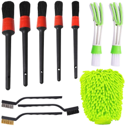 11-piece Set Car Washer Metal Cover Gap Brush Car Wash Brush Set Car Detail Cleaning Brush 11-piece Set Car Washer Metal Cover Gap Brush Car Wash Brush Set Car Detail Cleaning Brush