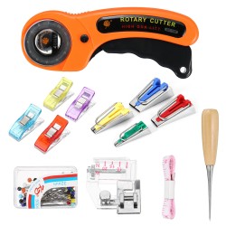 1/12/13Pcs Fabric Bias Tape Maker Rotary Cutter Kit Sewing Quilting Awl Pin Binder Foot Tools Set 1/12/13Pcs Fabric Bias Tape Maker Rotary Cutter Kit Sewing Quilting Awl Pin Binder Foot Tools Set