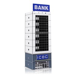 1/150 Outland Modern Building Model Bank N Scale for GUNDAM Gifts 1/150 Outland Modern Building Model Bank N Scale for GUNDAM Gifts