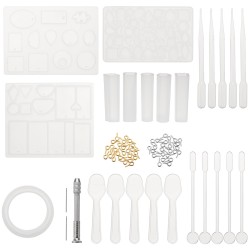 118/127Pcs Bangle Pendant Jewelry Silicone Mold Set Resin Casting Mold Craft DIY 118/127Pcs Bangle Pendant Jewelry Silicone Mold Set Resin Casting Mold Craft DIY