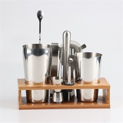 11Pcs Cocktail Shaker Set Mixer Martini Spirits Bar Spoon Jigger Strainer Stand Tools 11Pcs Cocktail Shaker Set Mixer Martini Spirits Bar Spoon Jigger Strainer Stand Tools