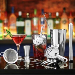11Pcs Cocktail Shaker Set Mixer Martini Spirits Bar Spoon Jigger Strainer Stand Tools 11Pcs Cocktail Shaker Set Mixer Martini Spirits Bar Spoon Jigger Strainer Stand Tools