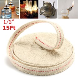 1/2 Inch Flat Cotton Wick 15 Foot Oil Lamps and Lanterns Cotton Wick 4.5M Length 1/2 Inch Flat Cotton Wick 15 Foot Oil Lamps and Lanterns Cotton Wick 4.5M Length