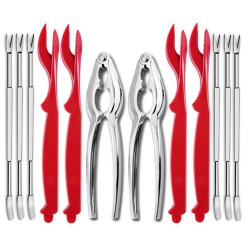 12 Pcs Seafood Tools Kit Lobster and Crab Cracker Tool Nut Cracker Forks Set Opener 12 Pcs Seafood Tools Kit Lobster and Crab Cracker Tool Nut Cracker Forks Set Opener