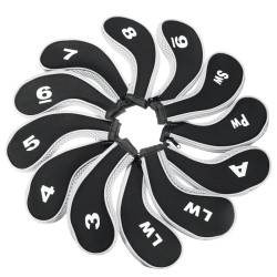 12Pcs/set Long Neck Golf Clubs Iron Head Covers Headcovers with Zipper 12Pcs/set Long Neck Golf Clubs Iron Head Covers Headcovers with Zipper