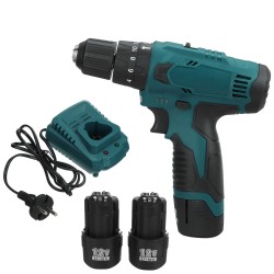 12V 1500mAh 3 IN 1 2 Speed Cordless Drill Driver Electric Screwdriver Hammer Flat Drill 18+3 Torque 10mm W/ None/1/2 Battery For Bosch BS1215 12V 1500mAh 3 IN 1 2 Speed Cordless Drill Driver Electric Screwdriver Hammer Flat Drill 18+3 Torque 10mm W/ None/1/2 Battery For Bosch BS1215