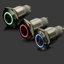 12V 19mm Momentary Push Button Switch Waterproof Switch 12V 19mm Momentary Push Button Switch Waterproof Switch