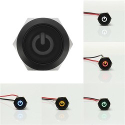 12V 22mm 6 Pin Led Metal Push Button Latching Power Switch 12V 22mm 6 Pin Led Metal Push Button Latching Power Switch