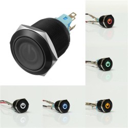 12V 22mm 6 Pin Led Metal Push Button Latching Power Switch 12V 22mm 6 Pin Led Metal Push Button Latching Power Switch