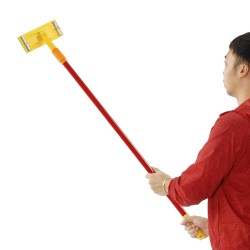 1.2m Adjustable Telescopic Handle Mop Retractable Pole Stick Cleaning Brush Sander Head Bracket Washing Baseboard Cleaning