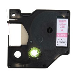 12mmx7m Plastic Label Tape Compatible for Dymo D1 LetraTag 45015 Red On White 12mmx7m Plastic Label Tape Compatible for Dymo D1 LetraTag 45015 Red On White