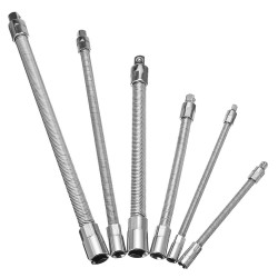 1/4 Inch 3/8 Inch 1/2 Inch Ratchet Socket Wrench Drive Flexible Extension Bar Adapter Tool 1/4 Inch 3/8 Inch 1/2 Inch Ratchet Socket Wrench Drive Flexible Extension Bar Adapter Tool
